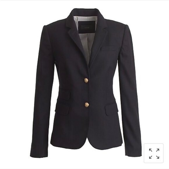 J. Crew Jackets & Blazers - JCrew Schoolboy navy blue wool blazer NWOT SZ6